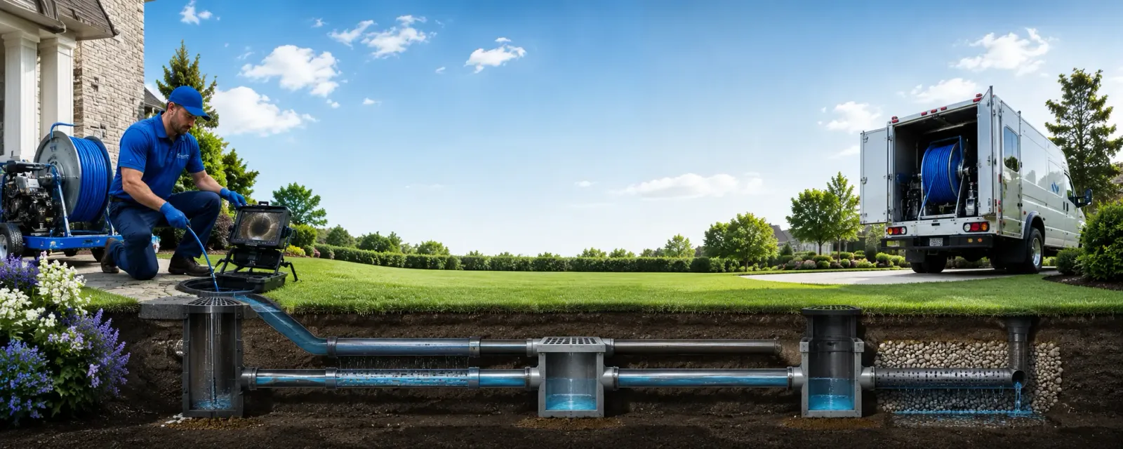 Outdoor drain cleaning information for East Smithfield, PA